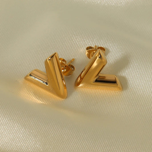 Pendientes LV Essential V dorados